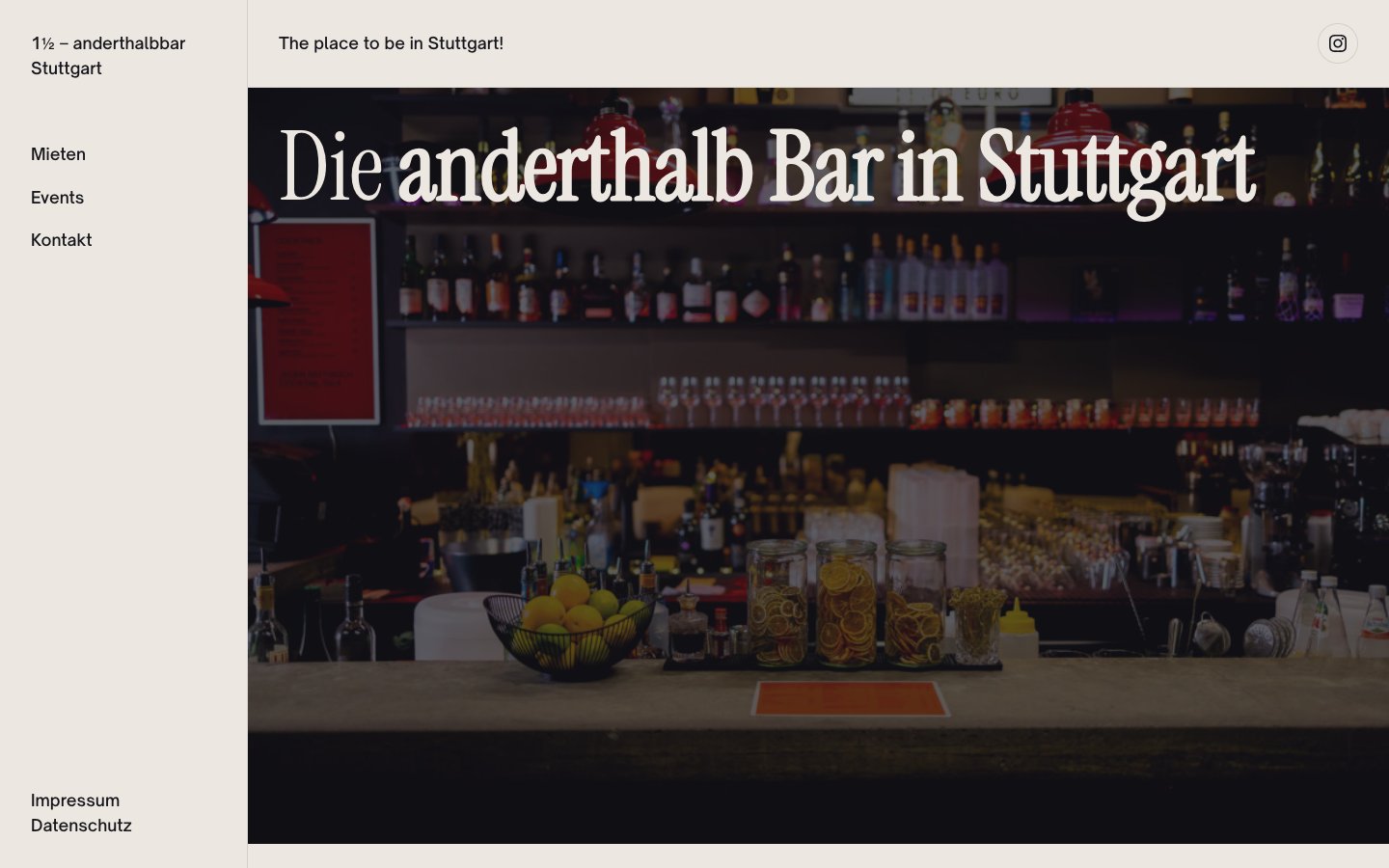 anderthalb Bar Referenz